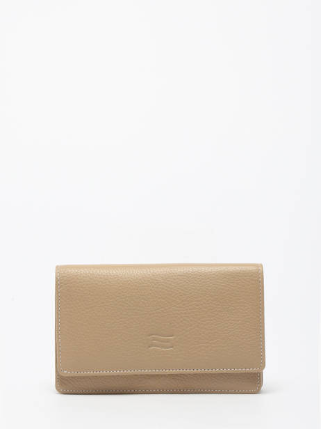 Portefeuille Caviar Leder Crinkles Beige caviar 14001