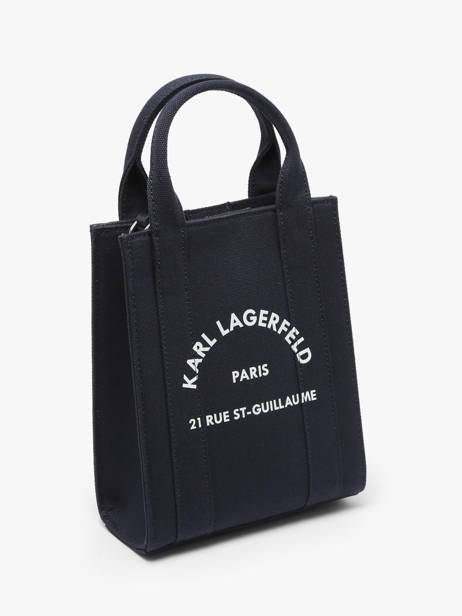 Cross Body Tas Rsg Katoen Karl lagerfeld Blauw rsg A1W50039 ander zicht 2