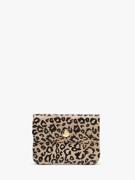 Portemonnee Leder Milano Beige velvet leopardo VL23092