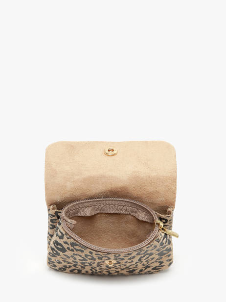 Portemonnee Leder Milano Beige velvet leopardo VL23092 ander zicht 1