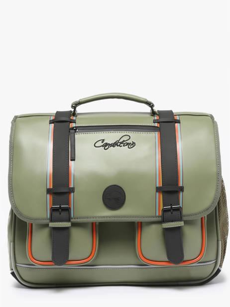 Boekentas 3 Compartimenten Cameleon Groen vintage north PBVWCA41