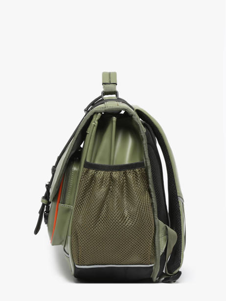 Boekentas 3 Compartimenten Cameleon Groen vintage north PBVWCA41 ander zicht 2
