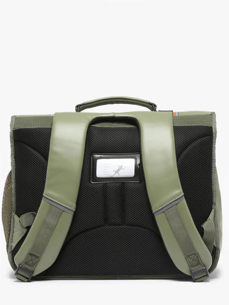 Boekentas 3 Compartimenten Cameleon Groen vintage north PBVWCA41 ander zicht 4