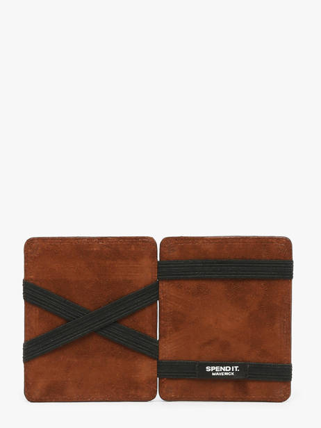 Chequehouder Leder Maverick Bruin the original MAVTO050 ander zicht 1
