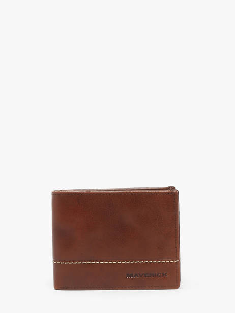 Chequehouder Met Portemonnee Leder Maverick Bruin rough gear MAVRG004