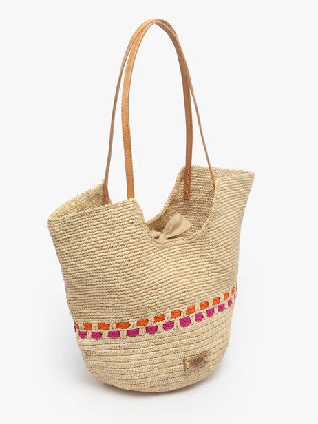 Schoudertas L'atelier Du Crochet Raphia Le voyage en panier Beige l'atelier du crochet AM804 ander zicht 2