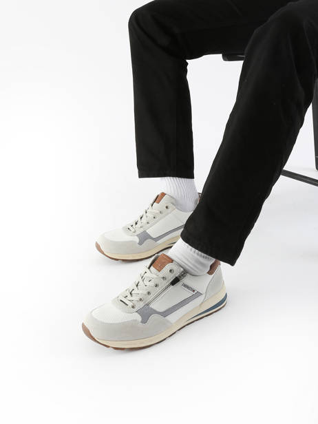 Sneakers Bradley Uit Leder Mephisto Wit men P5147074 ander zicht 1