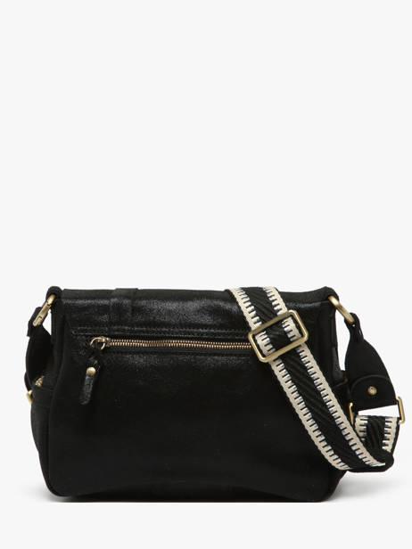 Cross Body Tas Vintage Leder Mila louise Zwart vintage 30172X ander zicht 4