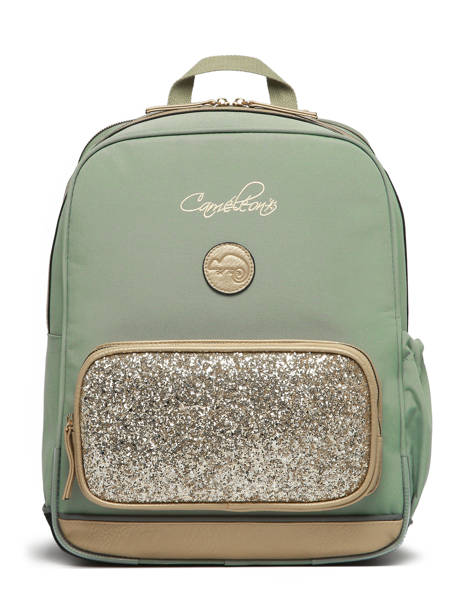 Rugzak 2 Compartimenten Cameleon Groen vintage fantasy SO40 ander zicht 7