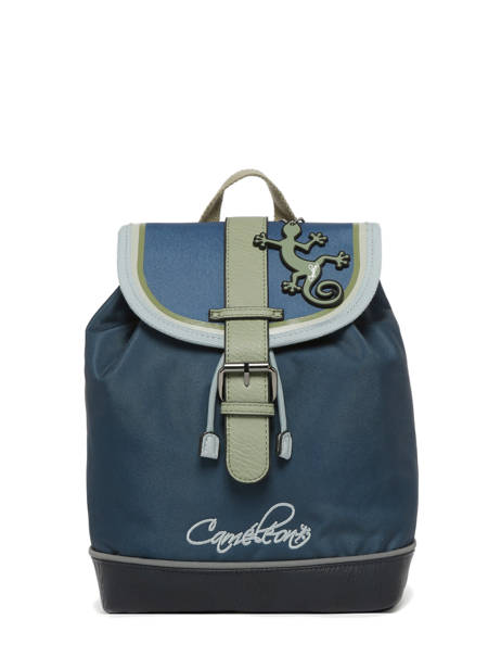 Rugzak 1 Compartiment Cameleon Blauw vintage urban SD25 ander zicht 6