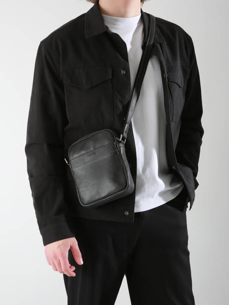 Cross Body Tas Spider Leder Etrier Zwart spider ESPI704S ander zicht 1