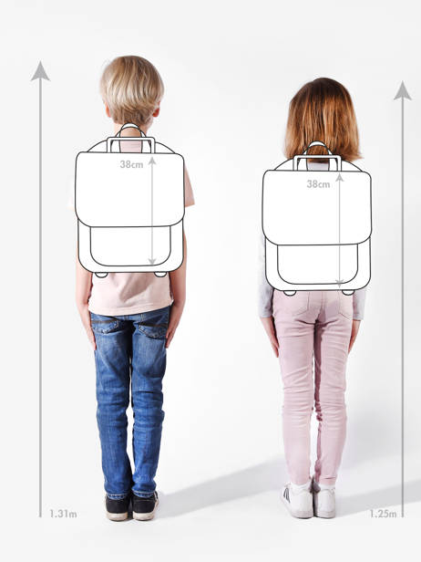 Boekentas Op Wieltjes 2 Compartimenten Tann's Veelkleurig les fantaisies f 42265 ander zicht 1