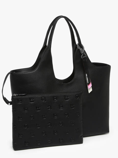 Schoudertas K Ikon Polyurethaan Karl lagerfeld Zwart k ikon A3W30096 ander zicht 2