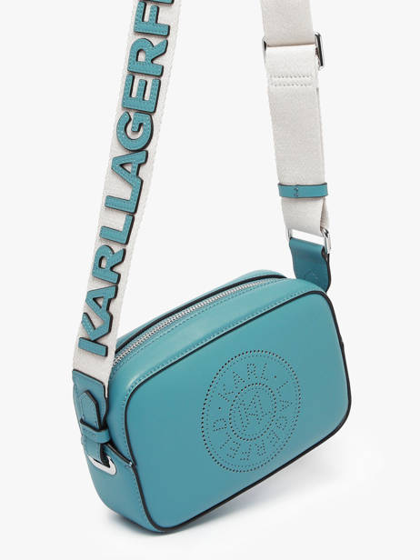 Cross Body Tas K Circle Leder Karl lagerfeld Blauw k circle A3W30310 ander zicht 2