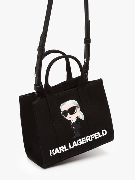 Cross Body Tas K Ikon Katoen Karl lagerfeld Zwart k ikon A3W50109 ander zicht 2