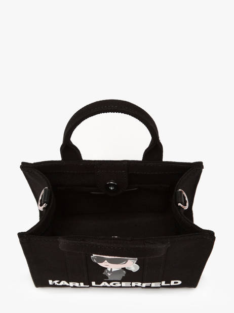 Cross Body Tas K Ikon Katoen Karl lagerfeld Zwart k ikon A3W50109 ander zicht 3