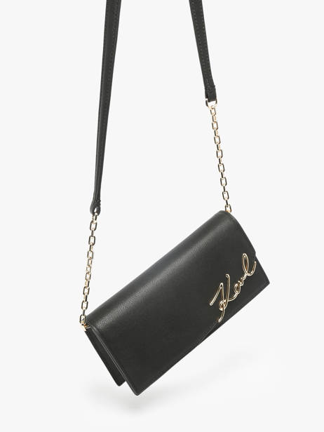 Cross Body Tas K Signature Leder Karl lagerfeld Zwart k signature A3W32021 ander zicht 2
