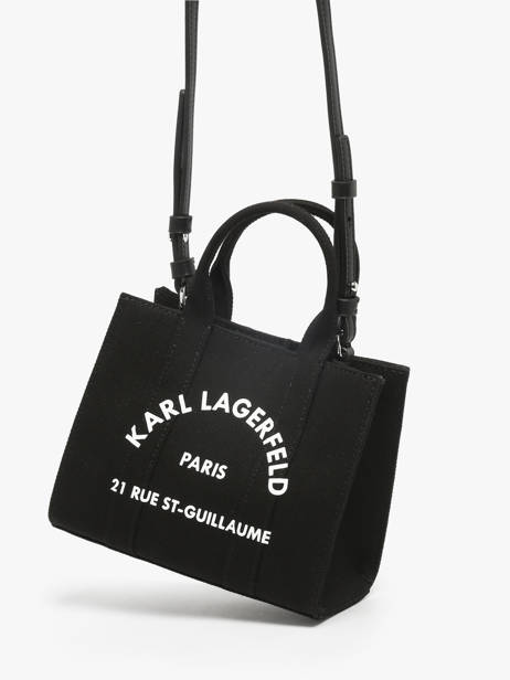 Cross Body Tas Rsg Katoen Karl lagerfeld Zwart rsg A1W50118 ander zicht 2