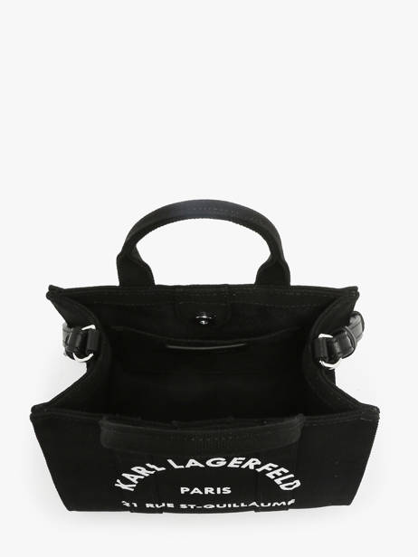 Cross Body Tas Rsg Katoen Karl lagerfeld Zwart rsg A1W50118 ander zicht 3