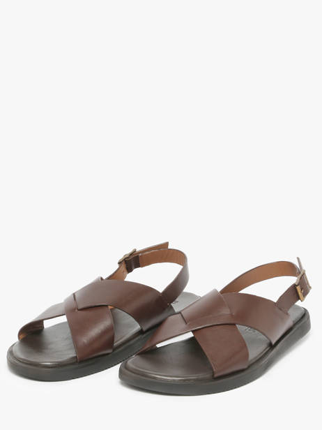 Sandalen Uit Leder Les tropeziennes Bruin men JASPER ander zicht 1