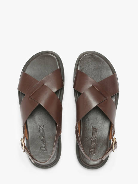 Sandalen Uit Leder Les tropeziennes Bruin men JASPER ander zicht 3
