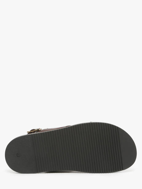 Sandalen Uit Leder Les tropeziennes Bruin men JASPER ander zicht 4
