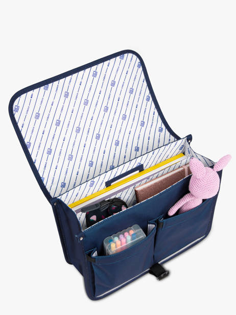 Boekentas 2 Compartimenten Cabaia Blauw school S ander zicht 3
