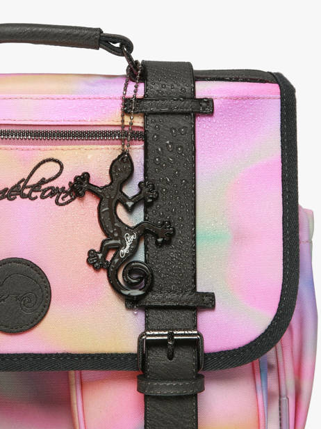 Boekentas Op Wieltjes Kinderen 2 Compartimenten Cameleon Roze vintage fantasy CR38 ander zicht 7