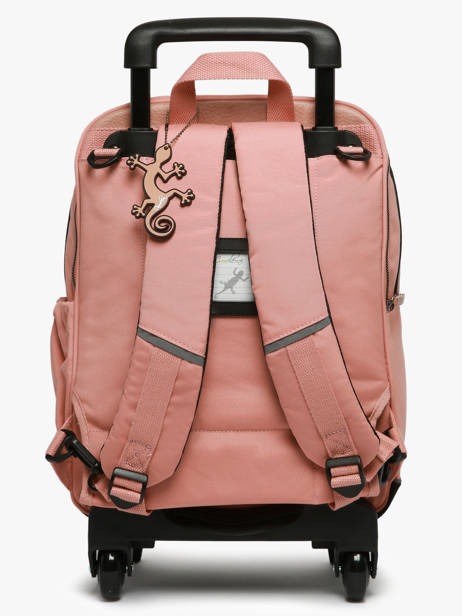 Rugzak Op Wieltjes 2 Compartimenten Cameleon Roze vintage fantasy SR40 ander zicht 4