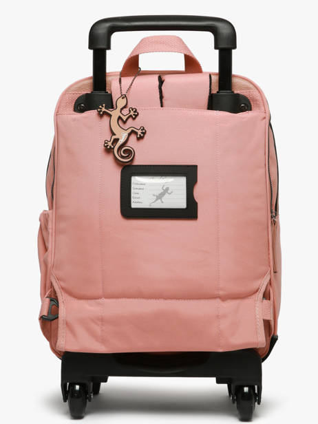 Rugzak Op Wieltjes 2 Compartimenten Cameleon Roze vintage fantasy SR40 ander zicht 5