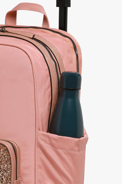 Rugzak Op Wieltjes 2 Compartimenten Cameleon Roze vintage fantasy SR40 ander zicht 6