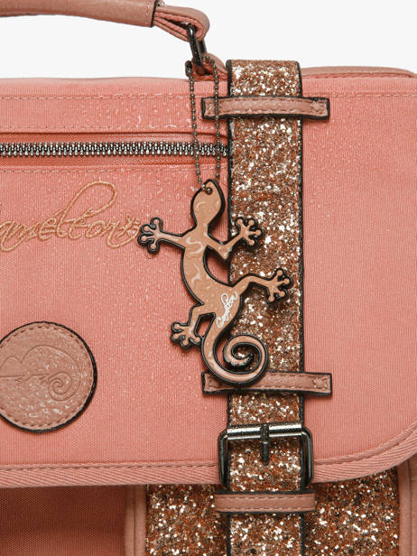 Rugzak Op Wieltjes 2 Compartimenten Cameleon Roze vintage fantasy SR40 ander zicht 7