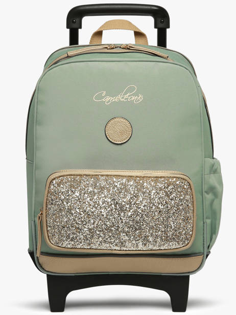 Rugzak Op Wieltjes 2 Compartimenten Cameleon Groen vintage fantasy SR40 ander zicht 8