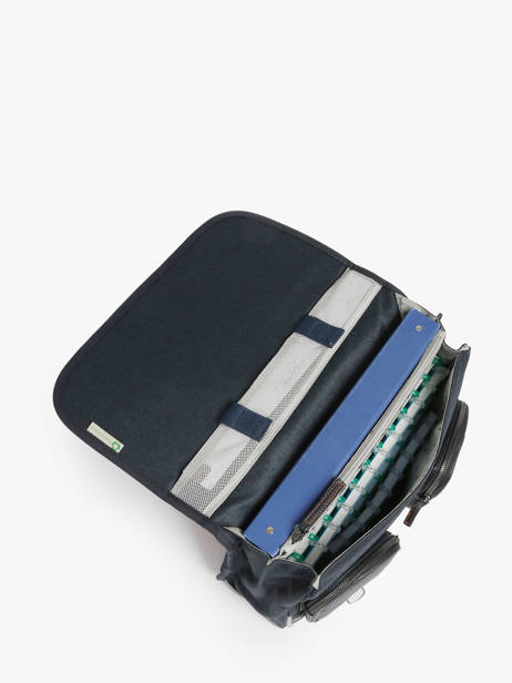 Boekentas Voor Kinderen 2 Compartimenten Cameleon Blauw vintage urban CA35 ander zicht 3