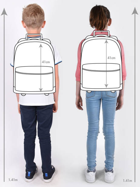 Rugzak Op Wieltjes 2 Compartimenten Cameleon Blauw vintage urban SR40 ander zicht 1