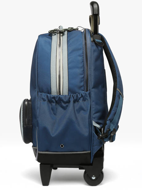 Rugzak Op Wieltjes 2 Compartimenten Cameleon Blauw vintage urban SR40 ander zicht 2