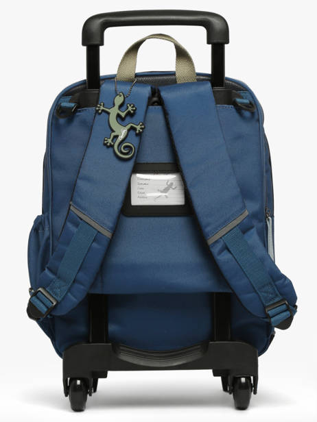 Rugzak Op Wieltjes 2 Compartimenten Cameleon Blauw vintage urban SR40 ander zicht 4