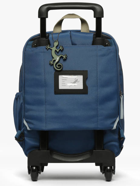 Rugzak Op Wieltjes 2 Compartimenten Cameleon Blauw vintage urban SR40 ander zicht 5