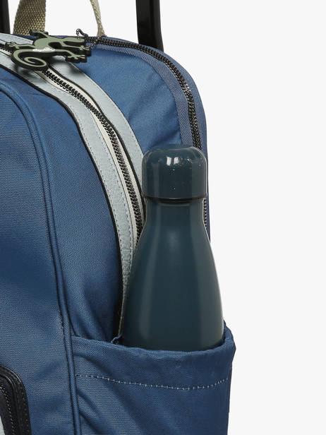 Rugzak Op Wieltjes 2 Compartimenten Cameleon Blauw vintage urban SR40 ander zicht 6