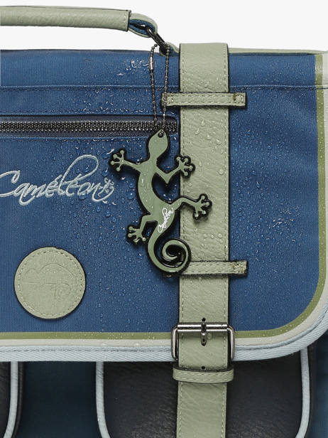Rugzak Op Wieltjes 2 Compartimenten Cameleon Blauw vintage urban SR40 ander zicht 7