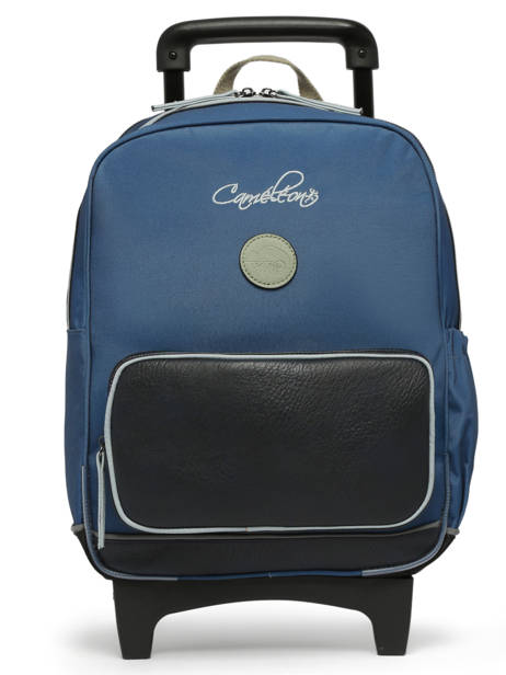 Rugzak Op Wieltjes 2 Compartimenten Cameleon Blauw vintage urban SR40 ander zicht 8