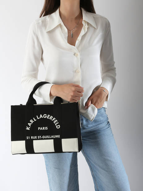 Handtassen Rsg Katoen Karl lagerfeld Zwart rsg A3W50025 ander zicht 1