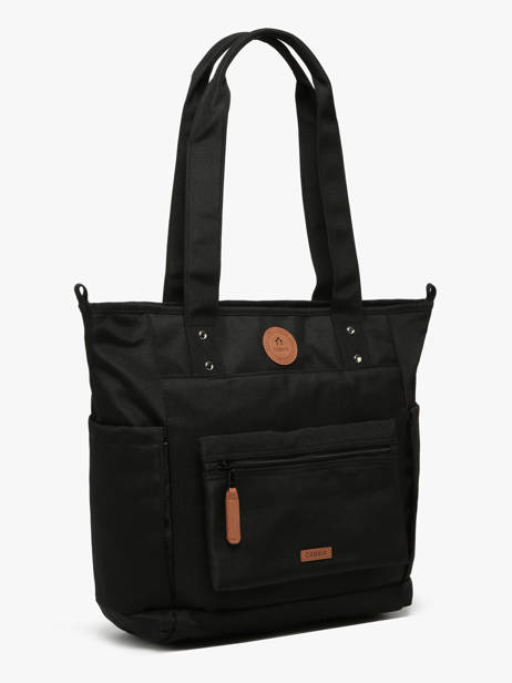 Schoudertas A4 Formaat Adventurer Gerecycleerd Polyester Cabaia Zwart adventurer TOTEBAGM ander zicht 2