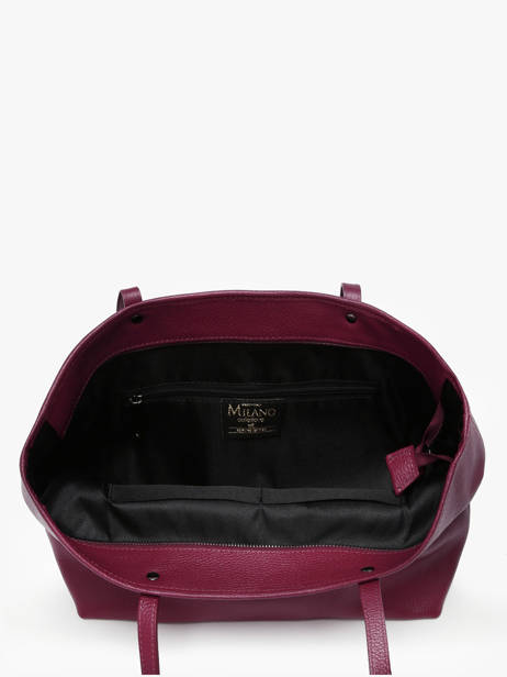 Schoudertas A4 Formaat Caviar Leder Milano Violet caviar CA19111N ander zicht 3