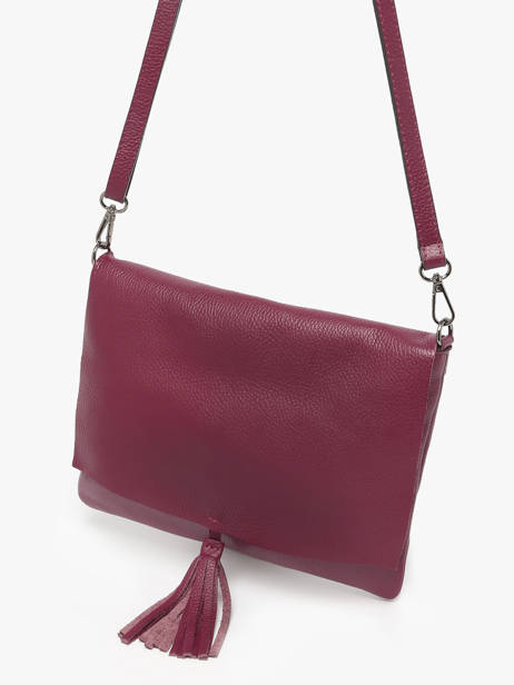 Cross Body Tas Caviar Leder Milano Violet caviar CA21062 ander zicht 2