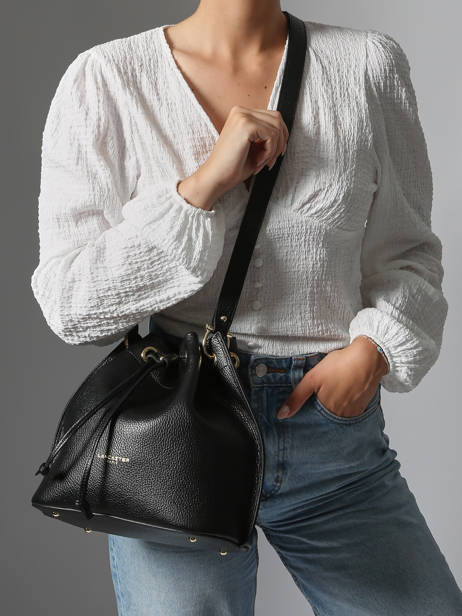 Cross Body Tas Alba Double Leder Lancaster Zwart alba double 81 ander zicht 1