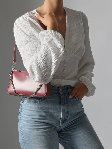 Baguette Tas Suave Leder Lancaster Roze suave even 14 ander zicht 1