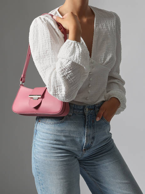 Schoudertas Paris Ily Leder Lancaster Roze paris ily 40 ander zicht 1