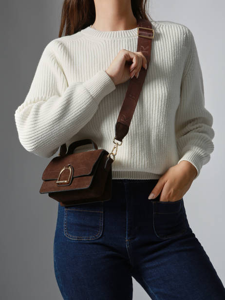 Cross Body Tas Altesse Suede Etrier Bruin altesse suede EASU048X ander zicht 1