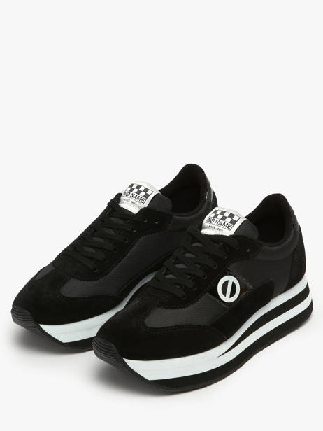 Sneakers Met Platformzool Flex M Jogger Uit Leder No name Zwart women IMN60415 ander zicht 1